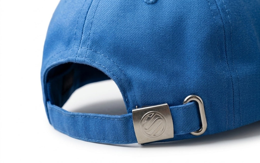 Caps Kinder blau mit Verschluss hinten