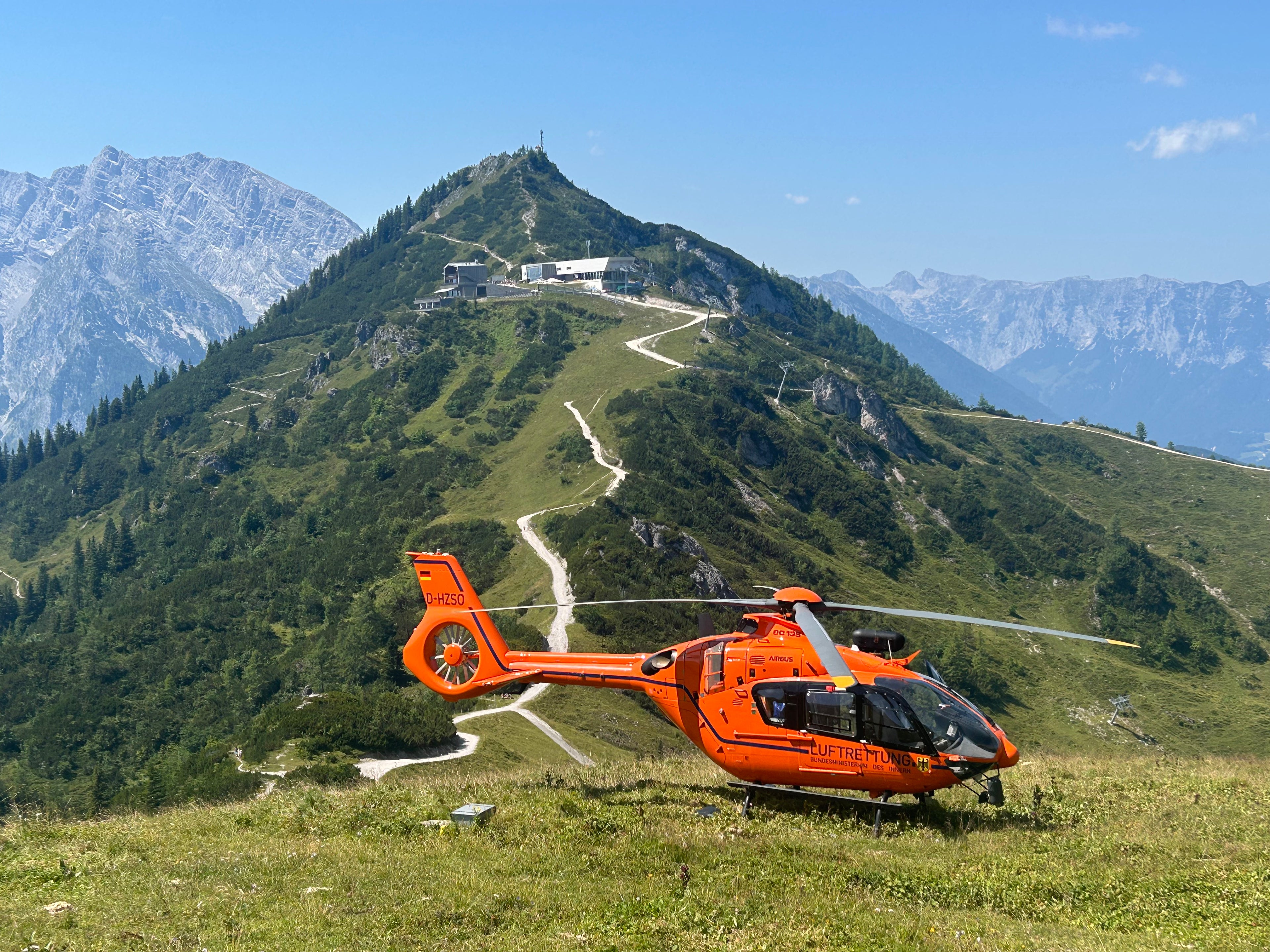Hubschrauber Christoph 14 beim Jenner, Berchtesgadener Land